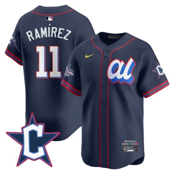 Mens Youths Kids Womens Jose Ramirez Navy 2025 All Star Jersey Stitched
